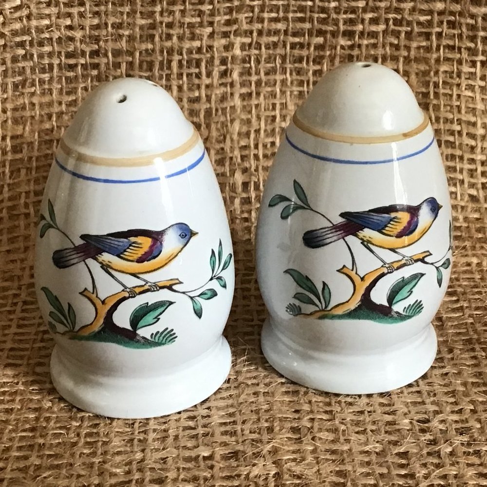 SPODE Queen's Bird SALT & PEPPER SHAKER SET